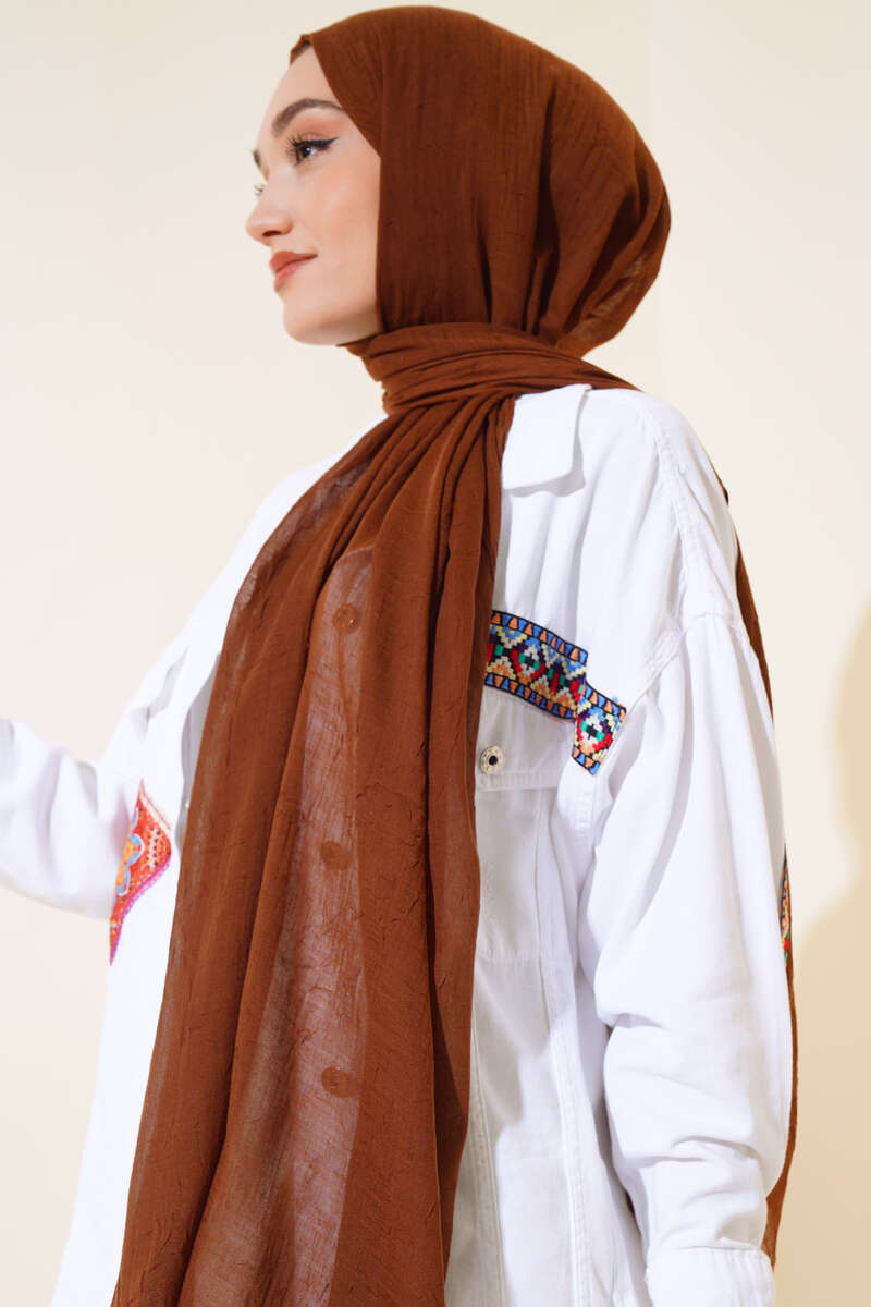 Organik Bambu Kraş Şal  -11