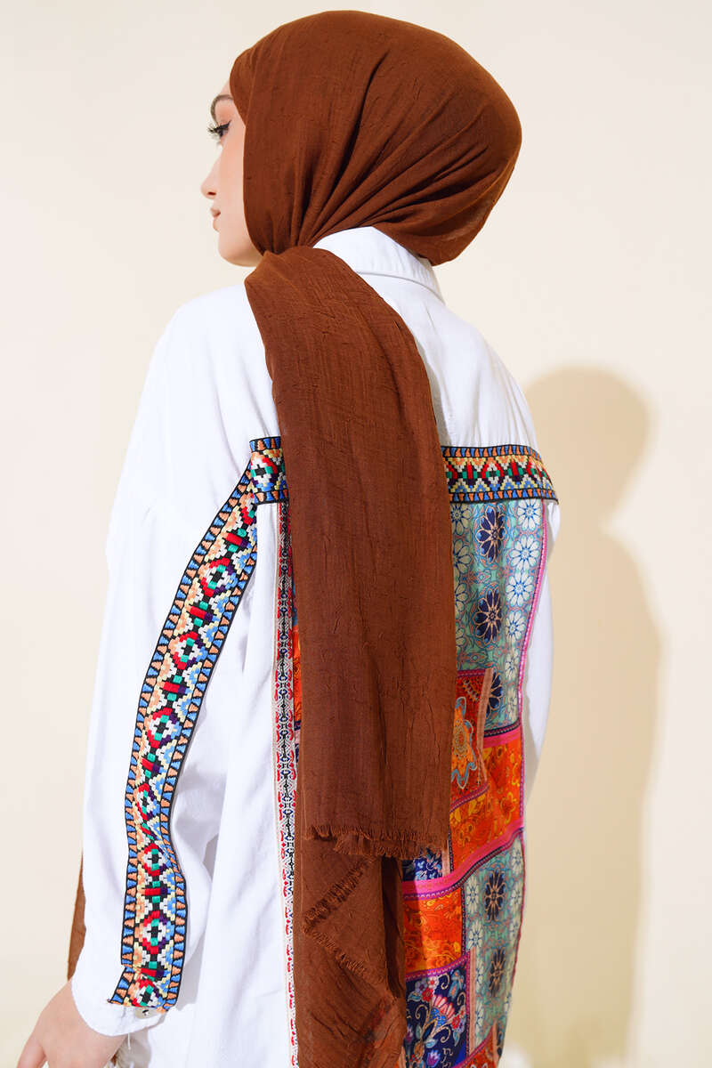 Organik Bambu Kraş Şal  -11