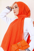 Organic Bamboo Crush Shawl Orange