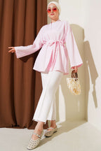 Örgü Kemerli Kimono