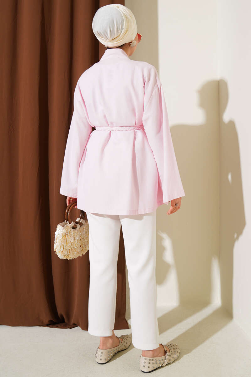 Örgü Kemerli Kimono