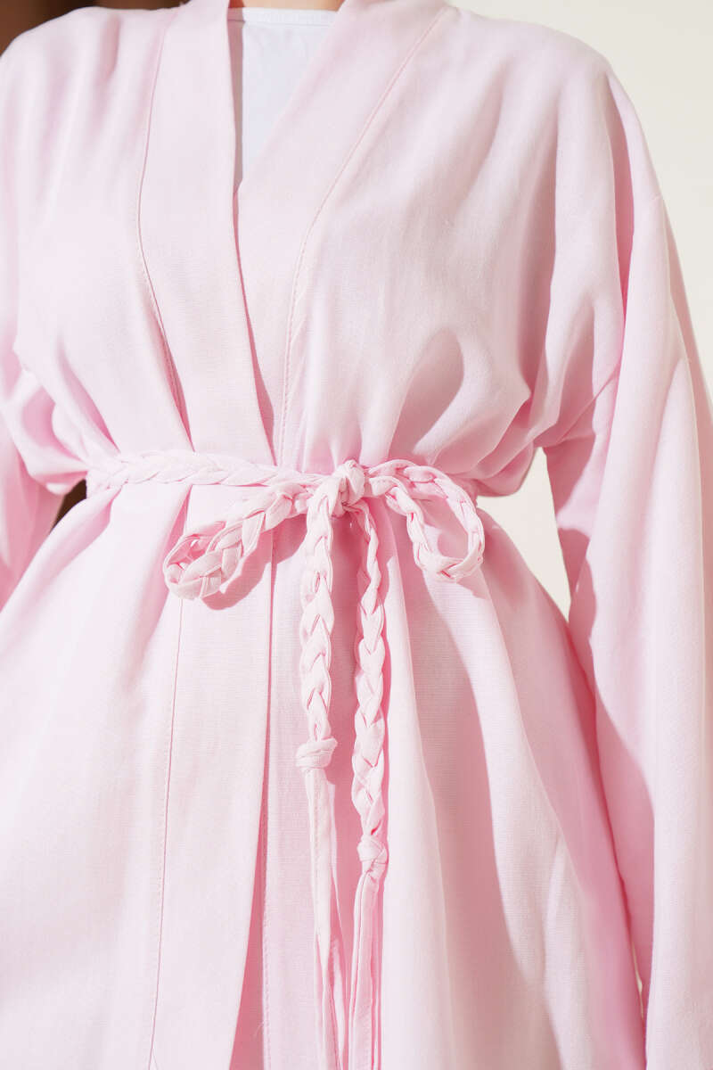 Örgü Kemerli Kimono