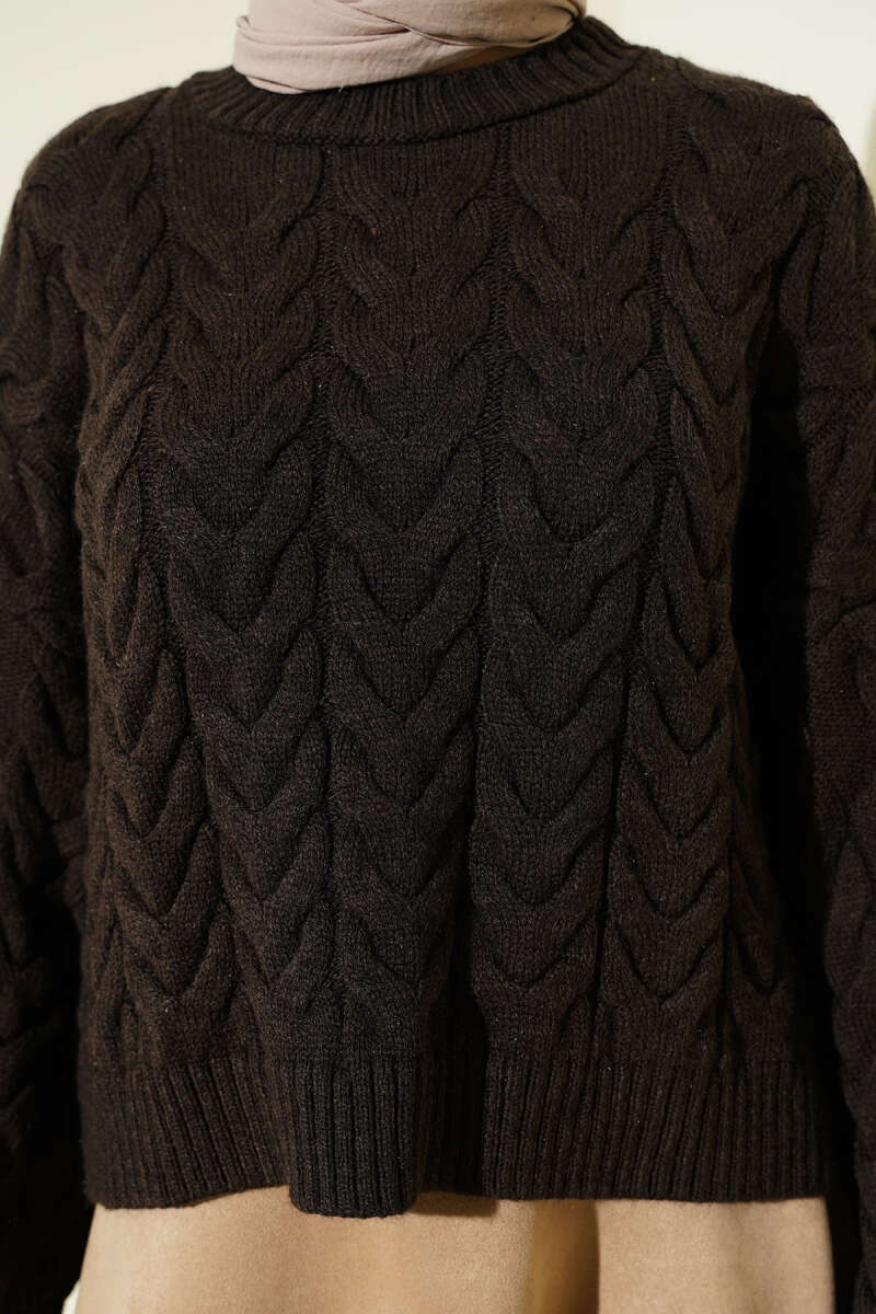 Braided Shabby Knitted Sweater