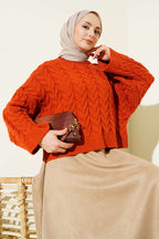 Braided Shabby Knitted Sweater