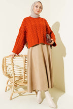 Braided Shabby Knitted Sweater