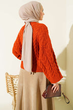 Braided Shabby Knitted Sweater
