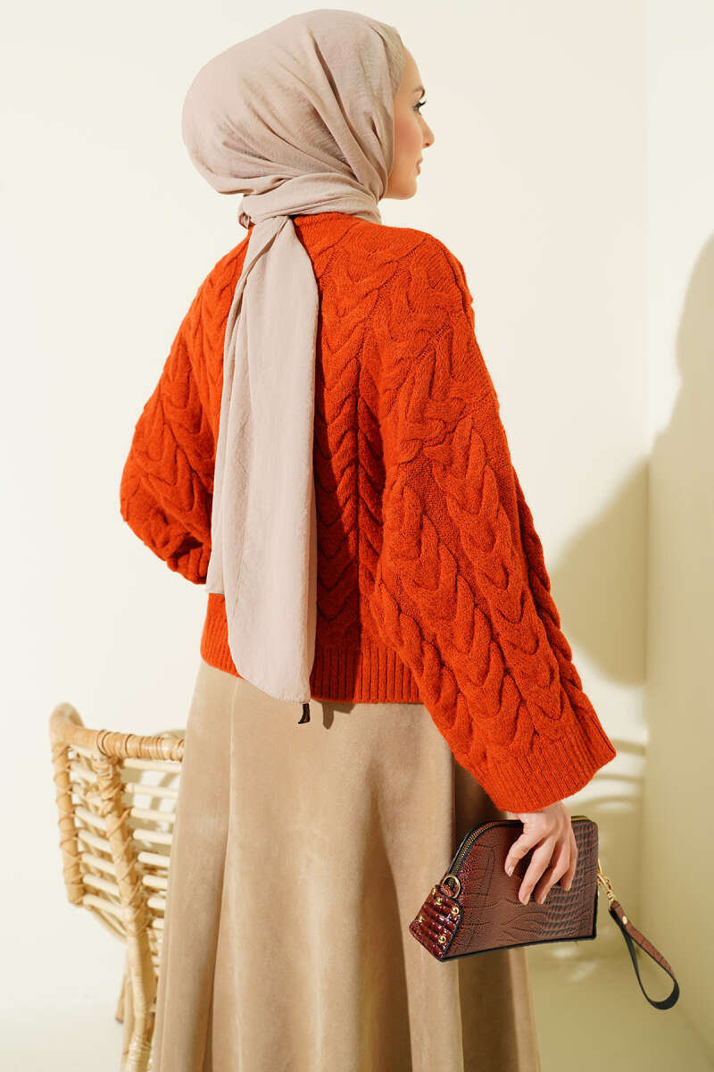 Braided Shabby Knitted Sweater