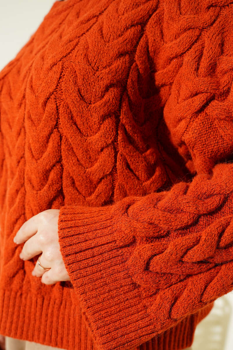 Braided Shabby Knitted Sweater