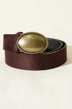 Oval Antik Eskitme Tokalı Kemer