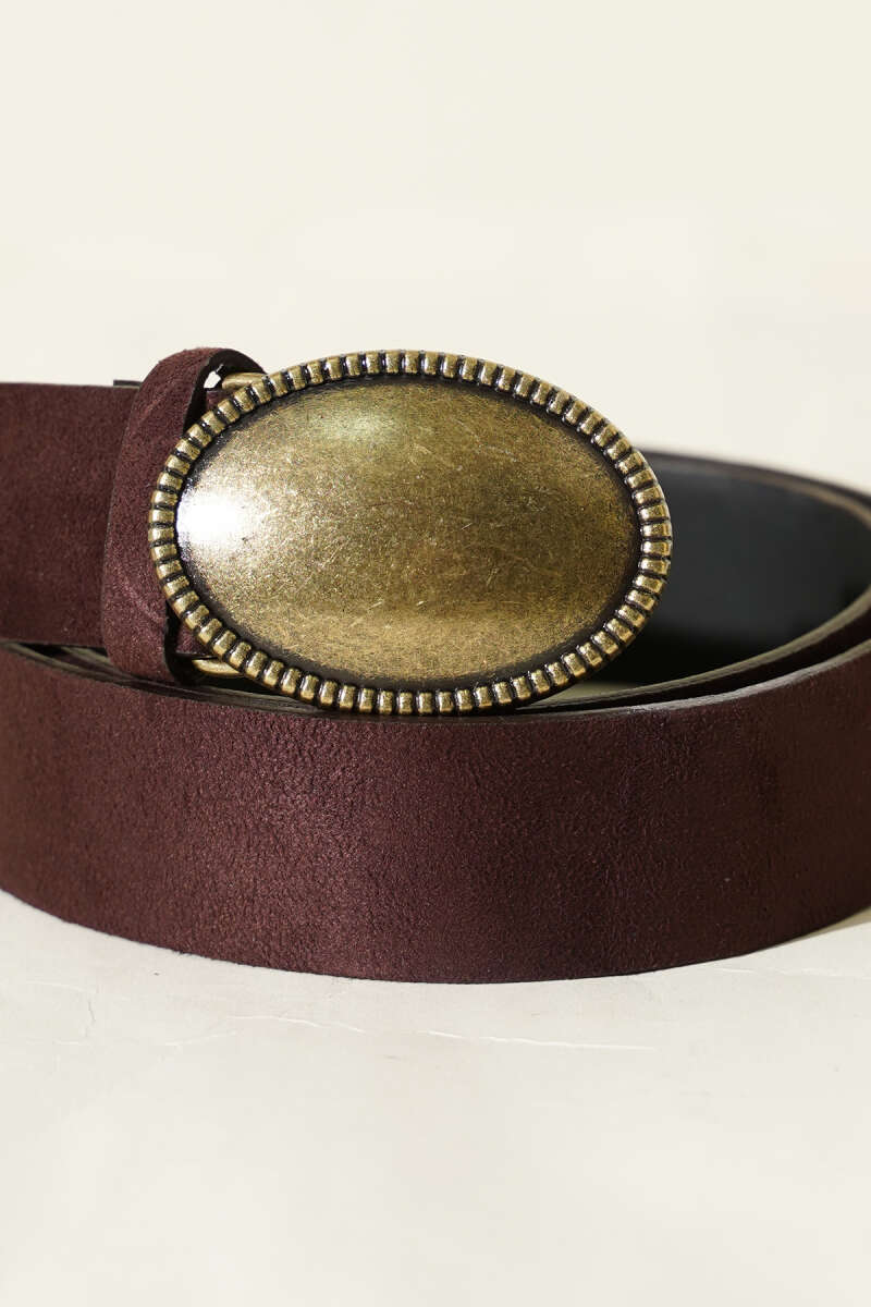 Oval Antik Eskitme Tokalı Kemer