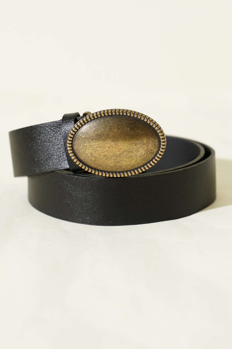 Oval Antik Eskitme Tokalı Kemer
