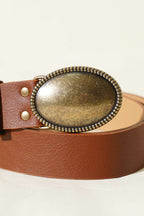 Oval Antik Eskitme Tokalı Kemer