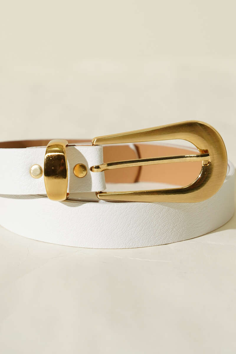 Oval Dikdörtgen Gold Tokalı Kemer