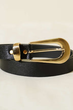 Oval Dikdörtgen Gold Tokalı Kemer