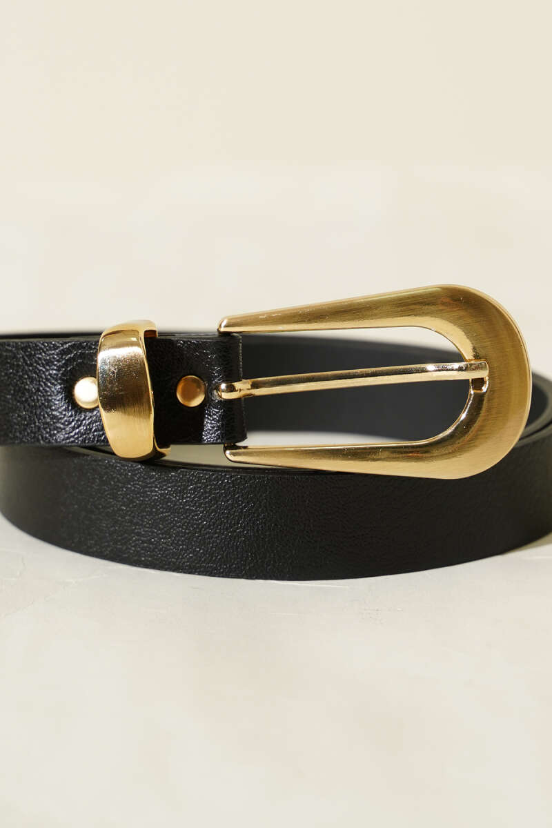 Oval Dikdörtgen Gold Tokalı Kemer
