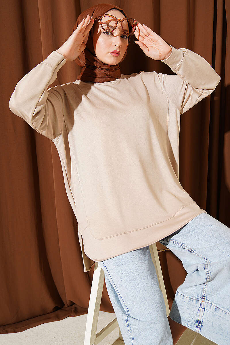 Oval Dikişli Loyşa Tunik