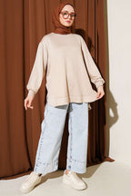 Oval Dikişli Loyşa Tunik