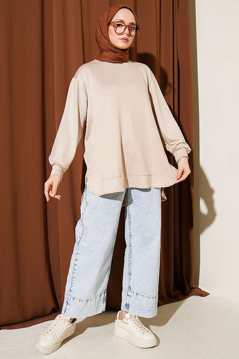 Oval Dikişli Loyşa Tunik