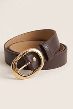 Oval Gold Toka Detaylı Kemer