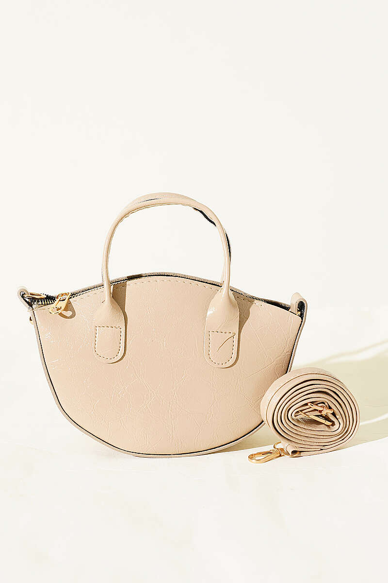 Oval Kesim Rugan Mini Çanta