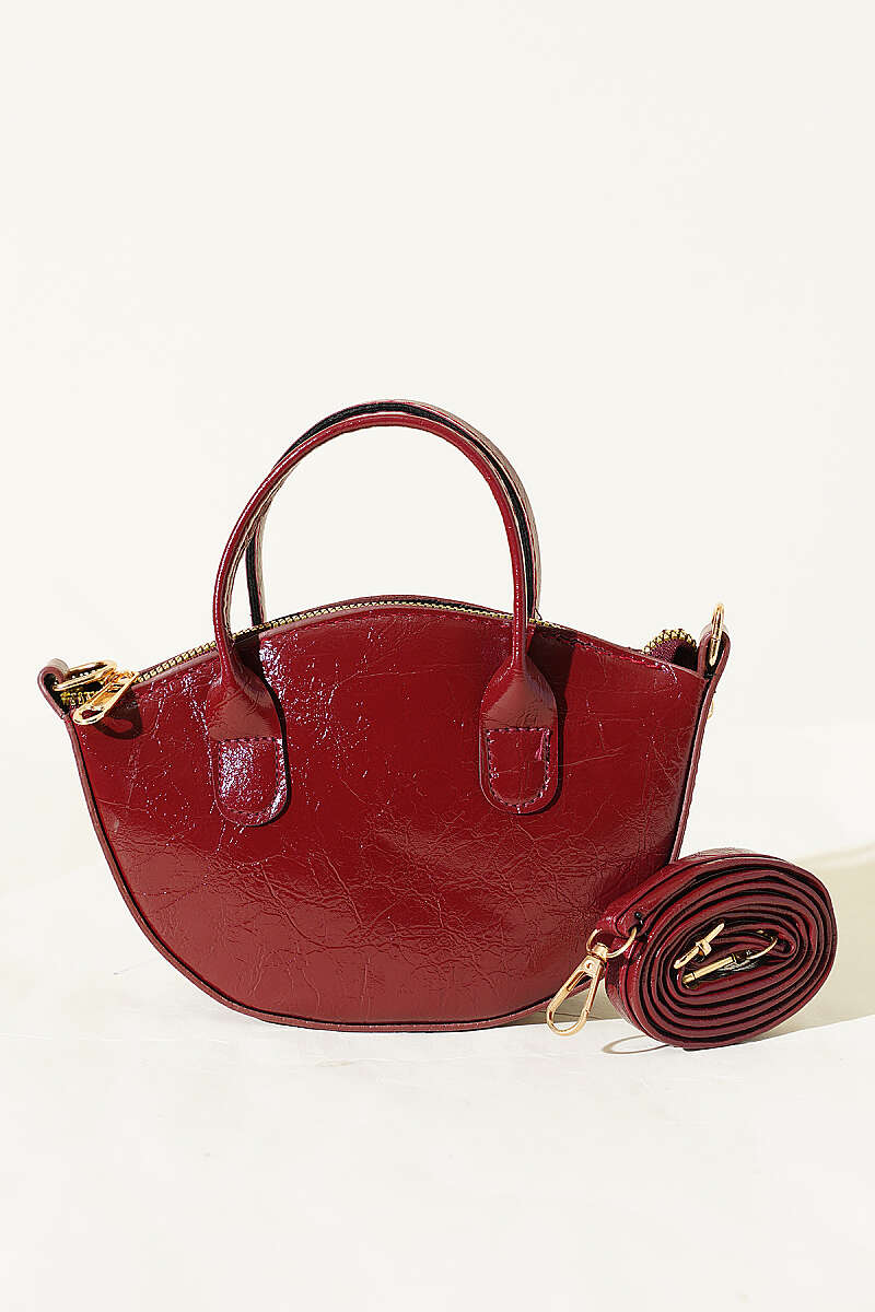 Oval Kesim Rugan Mini Çanta