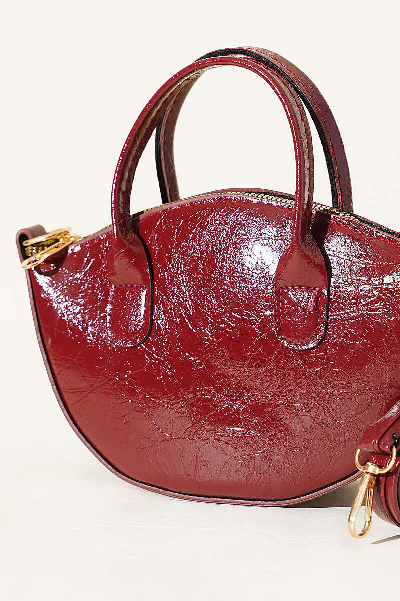 Oval Kesim Rugan Mini Çanta