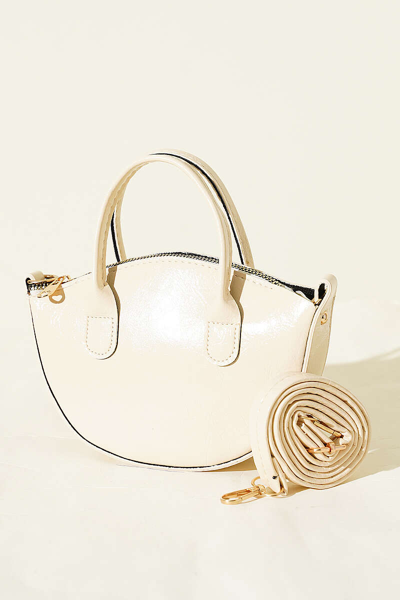 Oval Kesim Rugan Mini Çanta