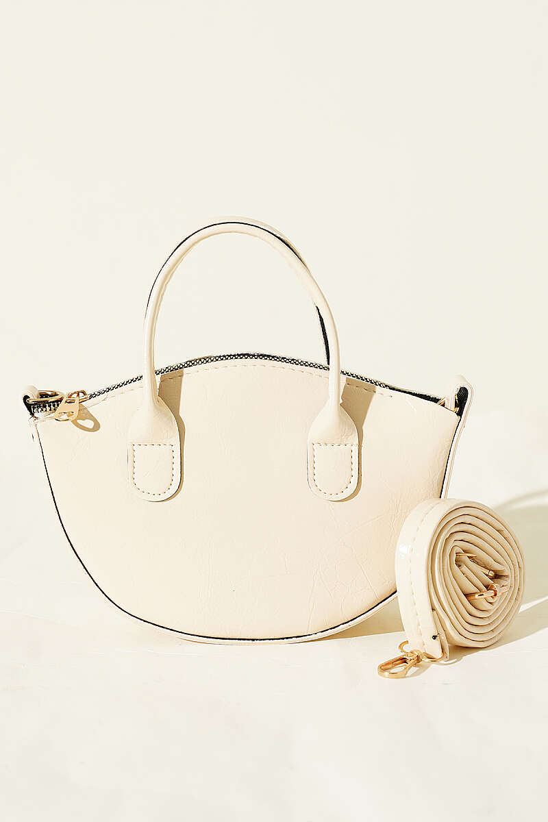 Oval Kesim Rugan Mini Çanta