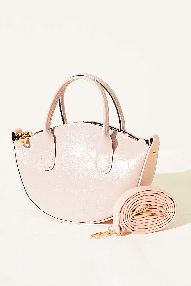 Oval Kesim Rugan Mini Çanta