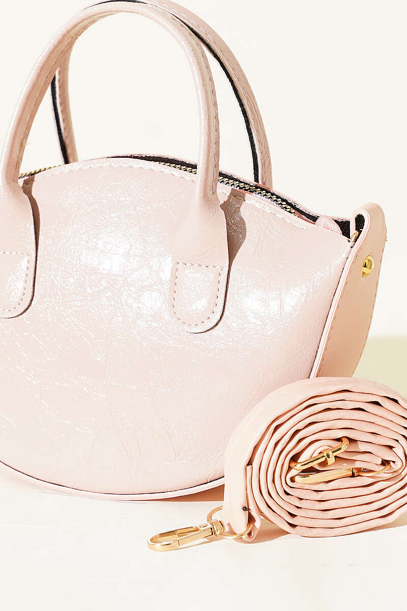Oval Kesim Rugan Mini Çanta