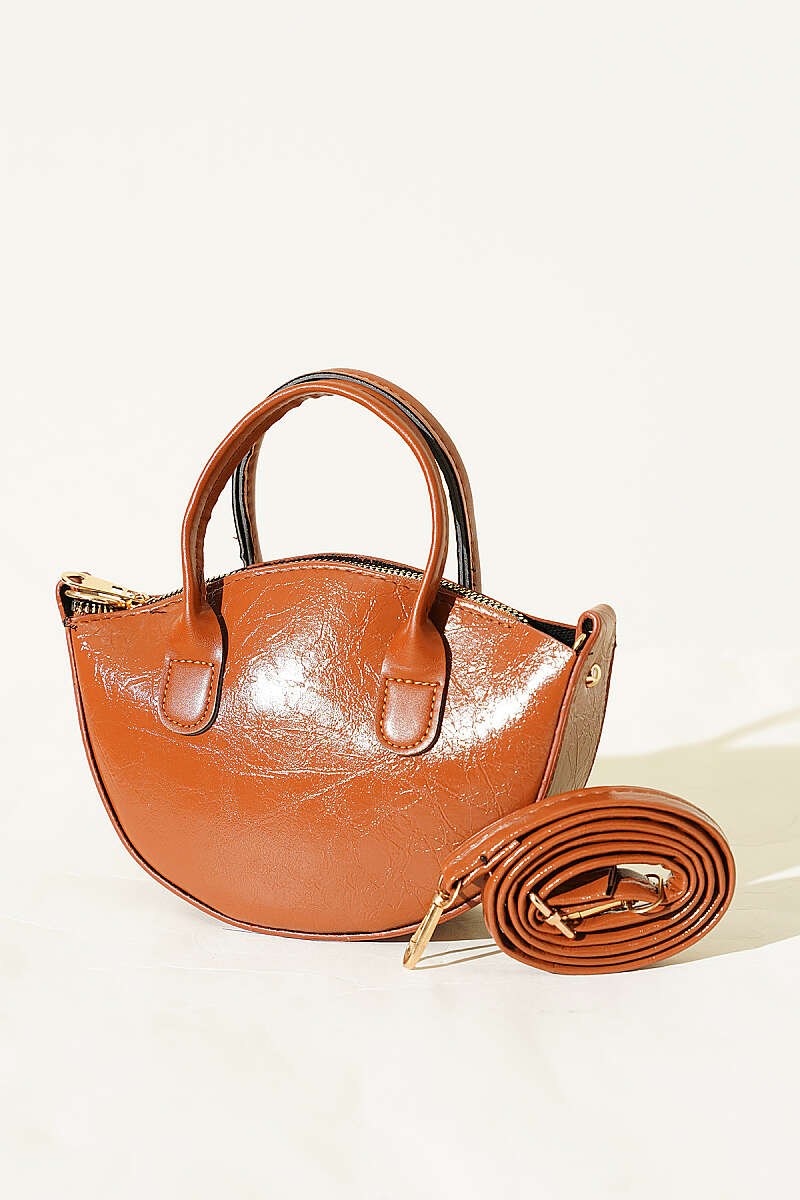 Oval Kesim Rugan Mini Çanta