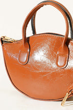 Oval Kesim Rugan Mini Çanta