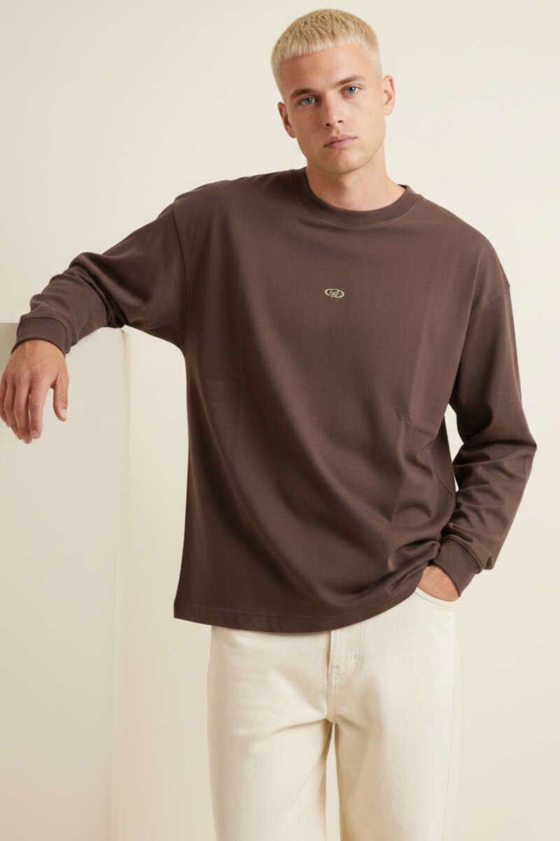 Oversize Basic Erkek Sweatshirt