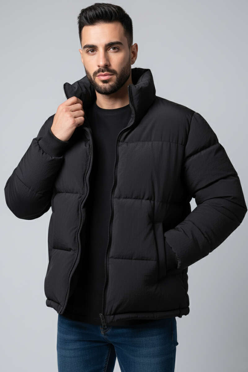 Oversize Men's Puffer Jacket Black