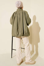 Oversize Fermuarlı Mont