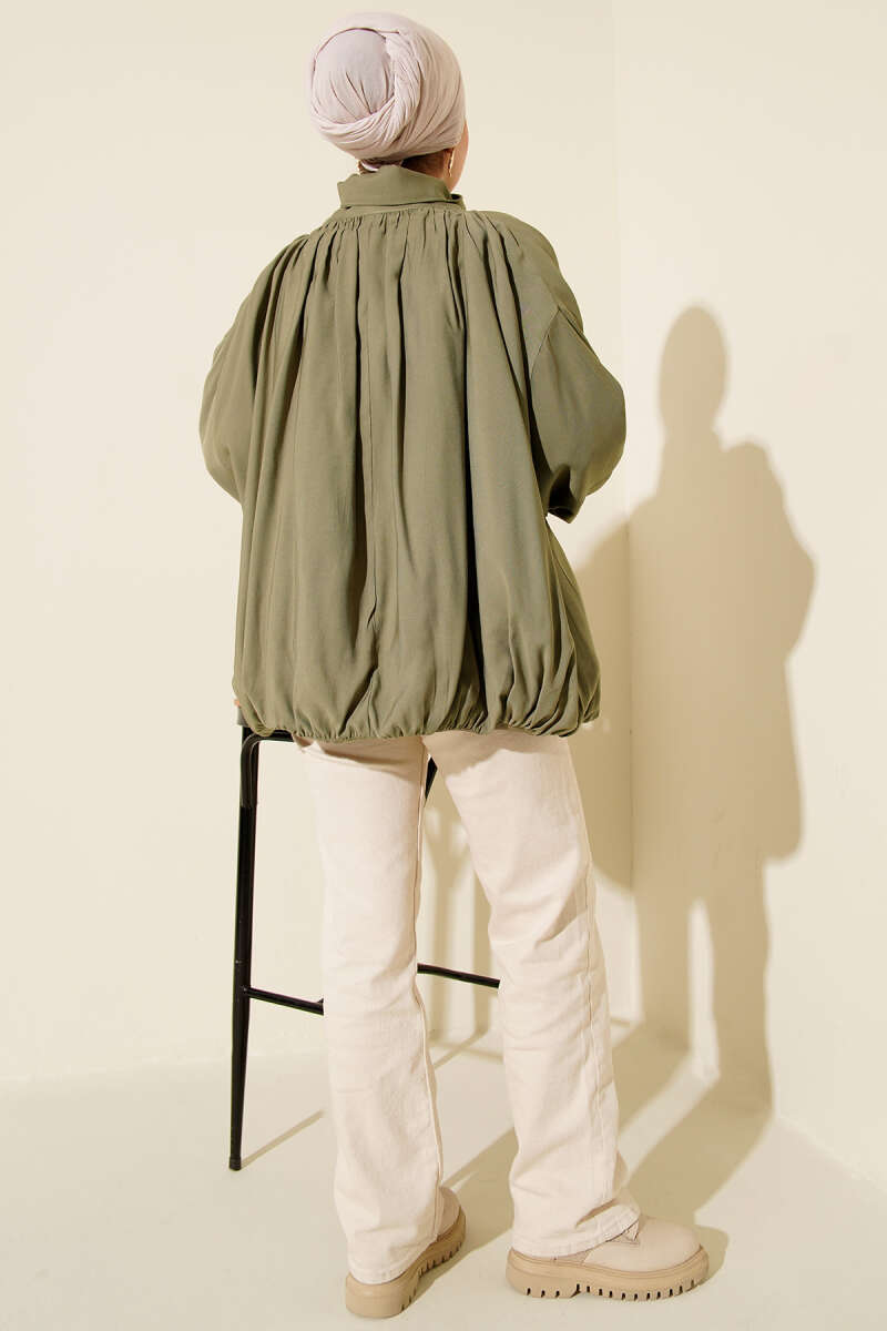 Oversize Fermuarlı Mont