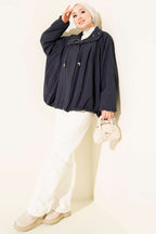 Oversize Fermuarlı Mont