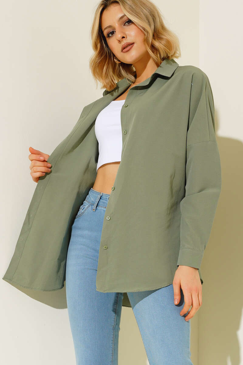 Oversize Kalıp Basic Gömlek