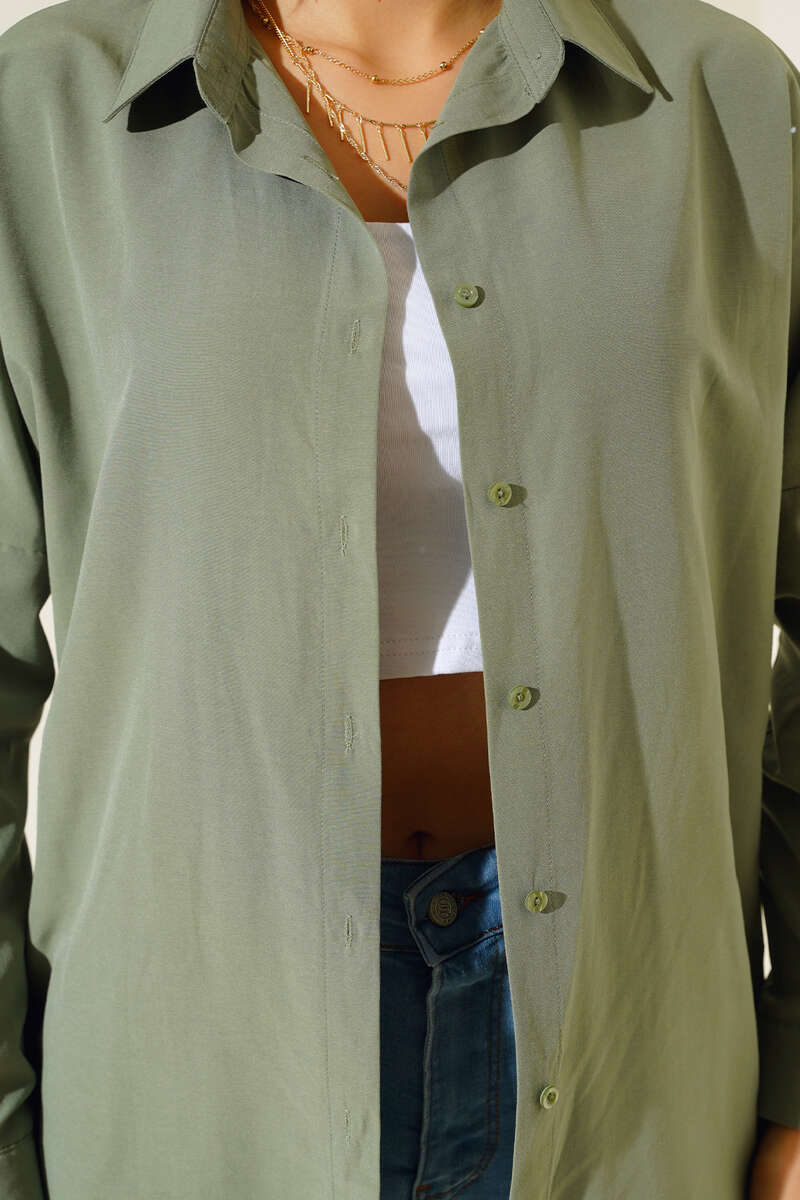 Oversize Kalıp Basic Gömlek