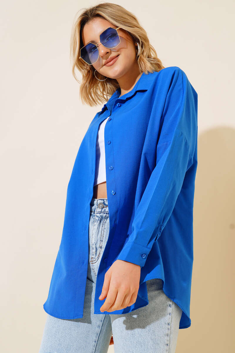 Oversize Kalıp Basic Gömlek