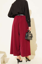 Oversize Paçalı Bel Lastikli Pantolon