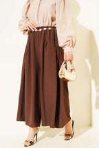 Oversize Paçalı Bel Lastikli Pantolon