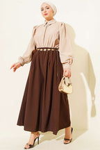 Oversize Paçalı Bel Lastikli Pantolon