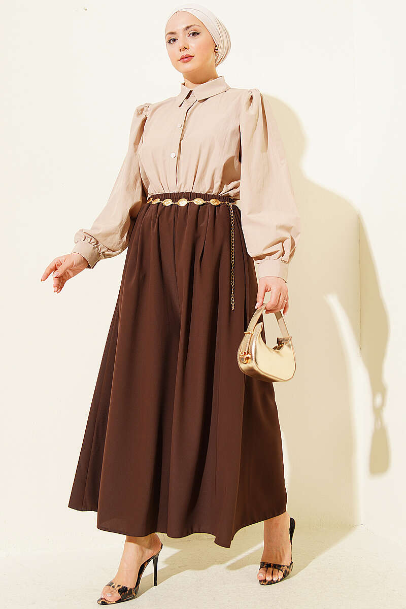 Oversize Paçalı Bel Lastikli Pantolon