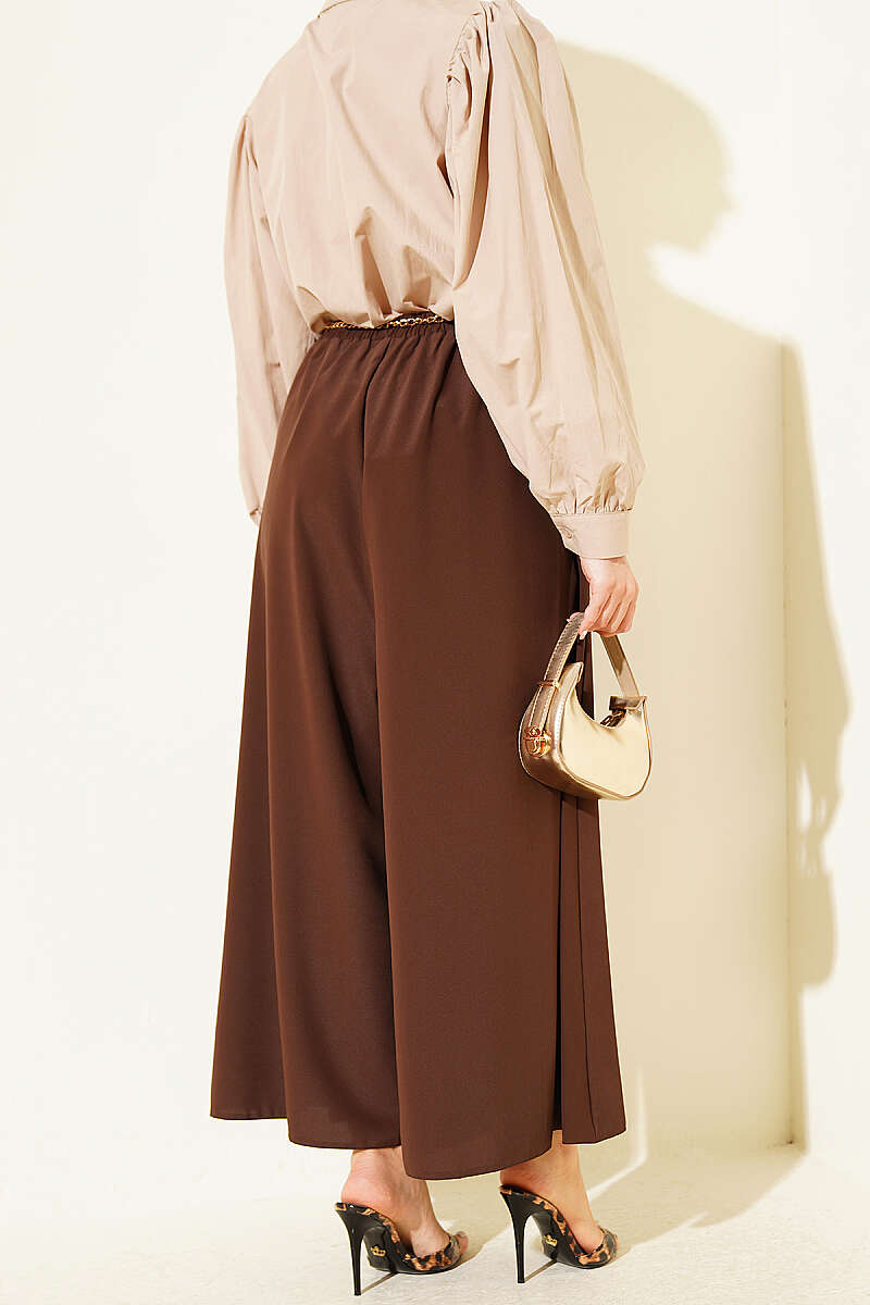 Oversize Paçalı Bel Lastikli Pantolon