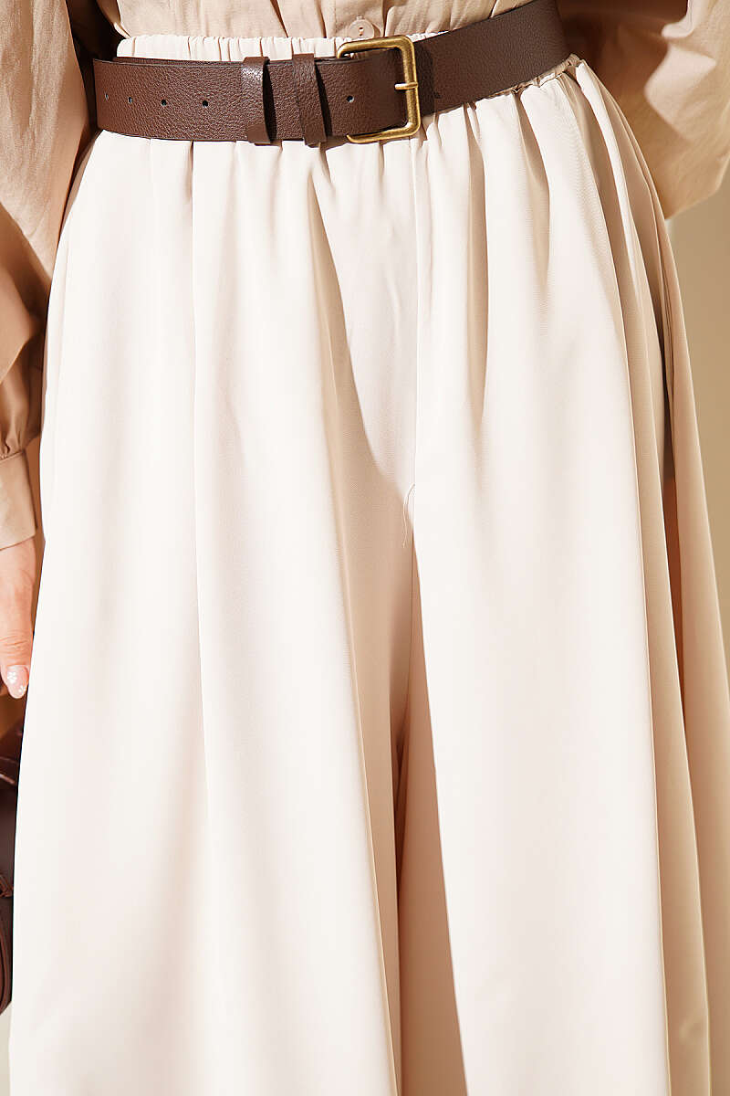 Oversize Paçalı Bel Lastikli Pantolon