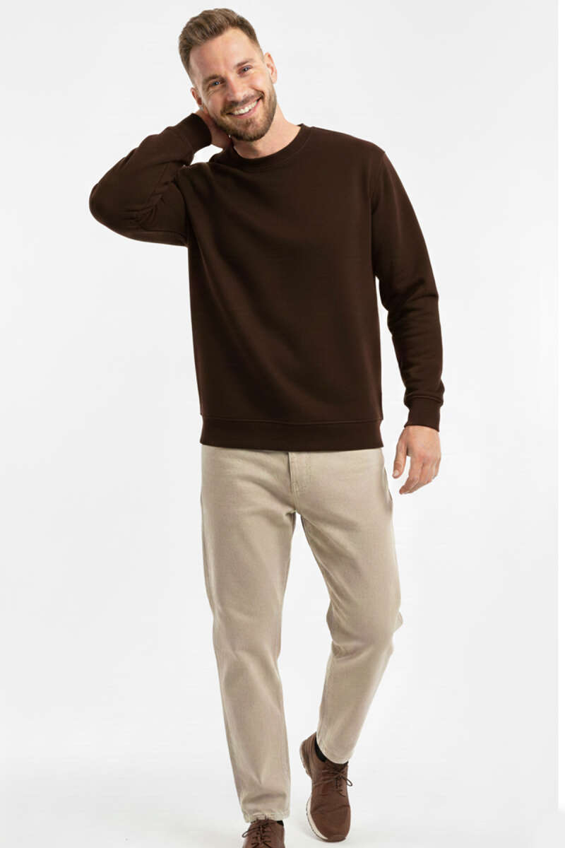 Oversize Üç İplik Erkek Sweatshirt