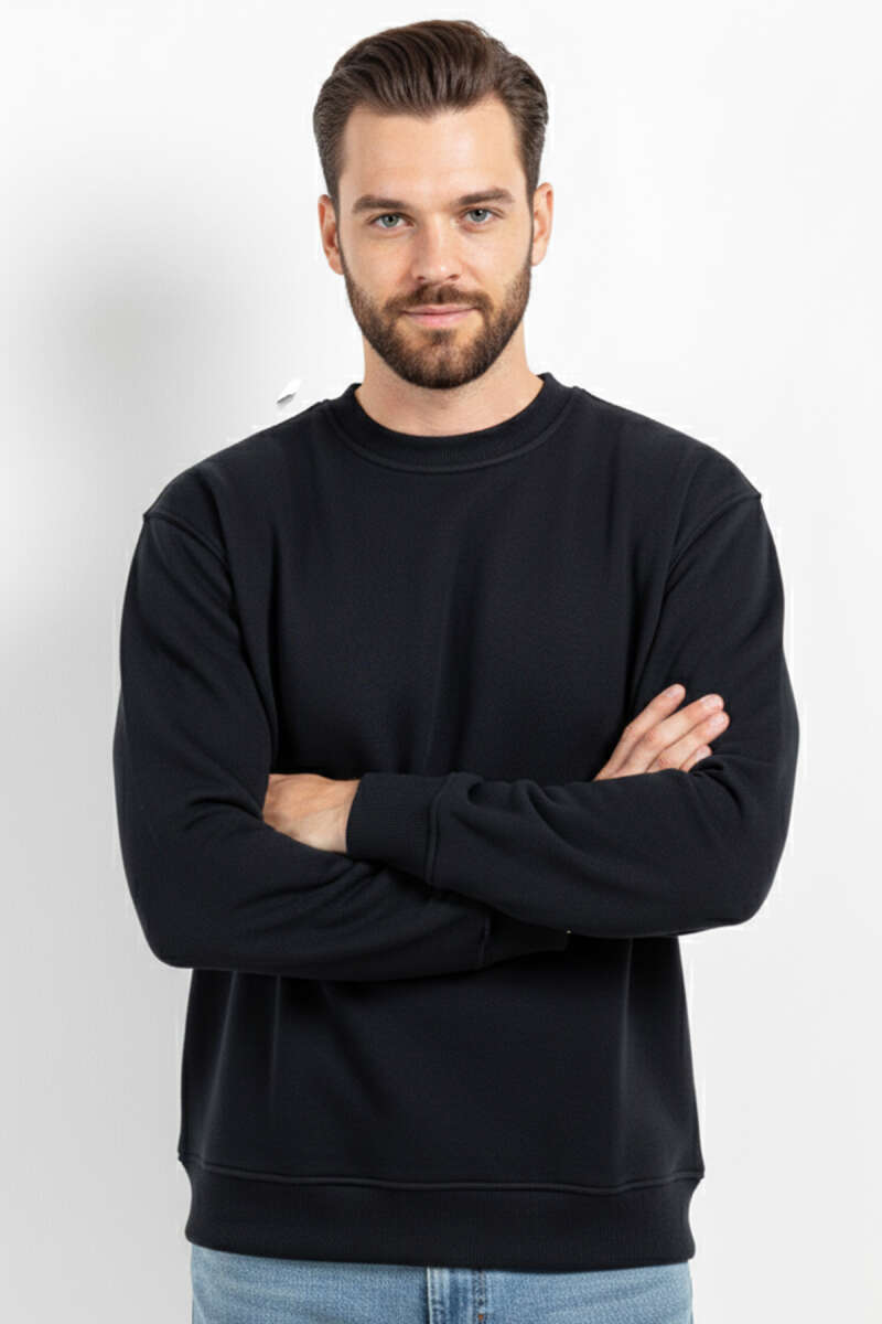 Oversize Üç İplik Erkek Sweatshirt