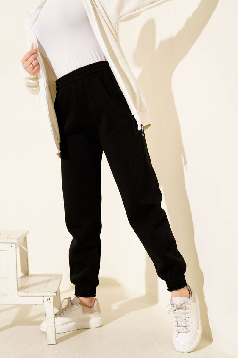 Paça Lastikli İki İplik Jogger Pantolon