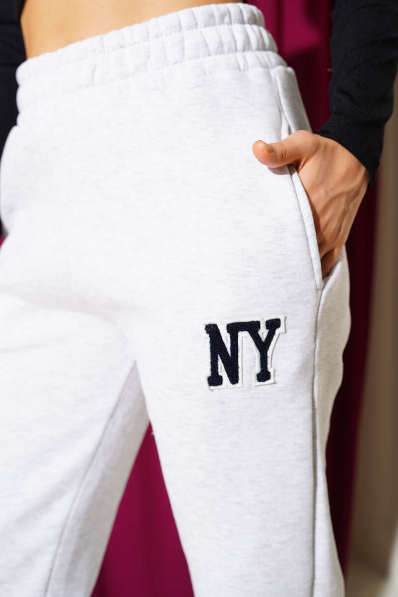 Paça Lastikli Ny Baskılı Pantolon